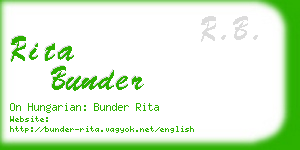 rita bunder business card